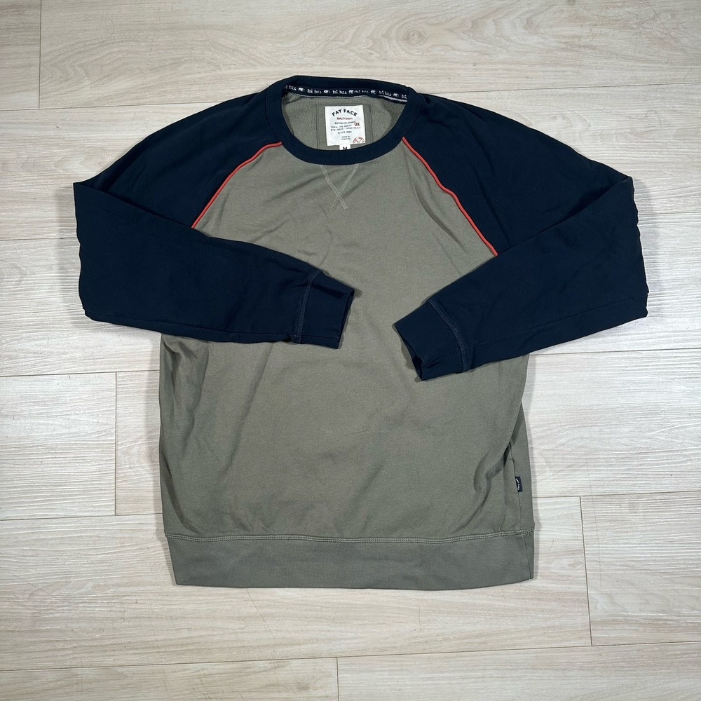 Fat Face Long Sleeve Mens Size Medium Round Neck Casual 100% Cotton Casual